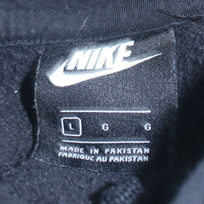 Nike Men's Black Pullover Hoodie L Logo Sports Fleece Sweatshirt