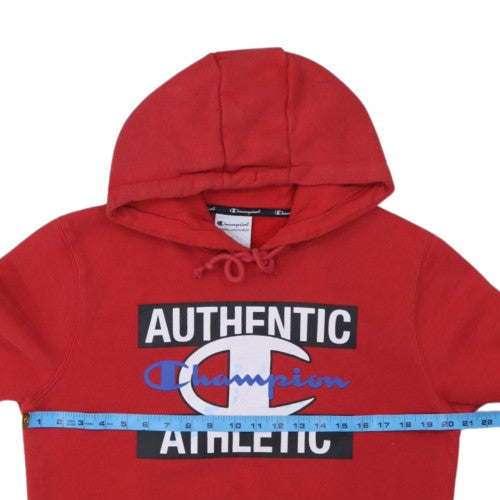 Champion Men's Red Pullover Hoodie S Authentic Athletic Fleece