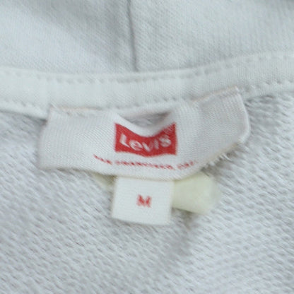 Levi's Womens White Pullover Hoodie Medium Logo Cotton Casual