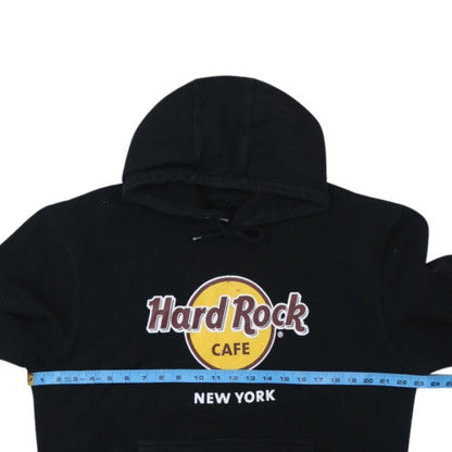 Hard Rock Cafe Men’s Black Pullover Hoodie Large Logo Fleece