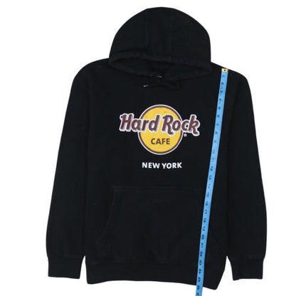 Hard Rock Cafe Men’s Black Pullover Hoodie Large Logo Fleece