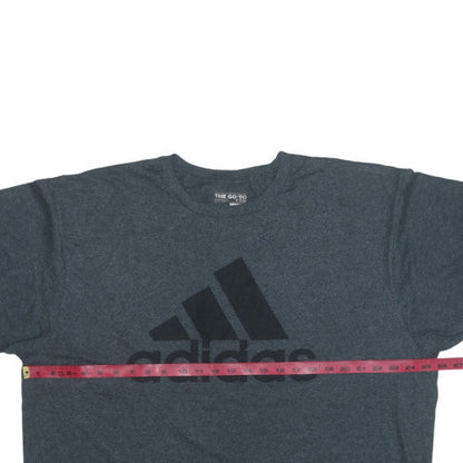 Adidas Men's Dark Grey 2XL Crew Neck Graphic Logo T-Shirt
