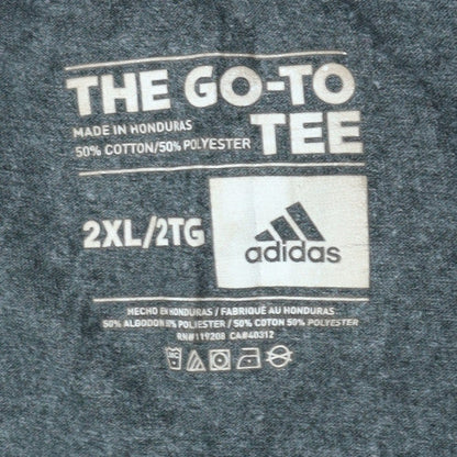 Adidas Men's Dark Grey 2XL Crew Neck Graphic Logo T-Shirt