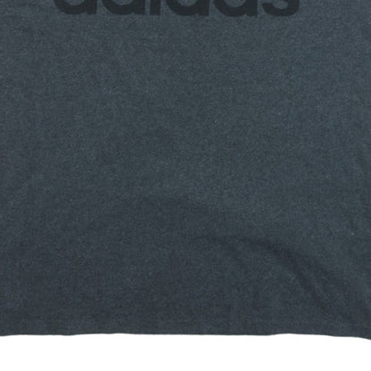 Adidas Men's Dark Grey 2XL Crew Neck Graphic Logo T-Shirt