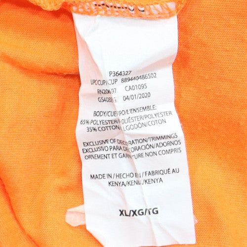 Dickies Men’s Orange XL Crew Neck Short Sleeve Workwear T-Shirt