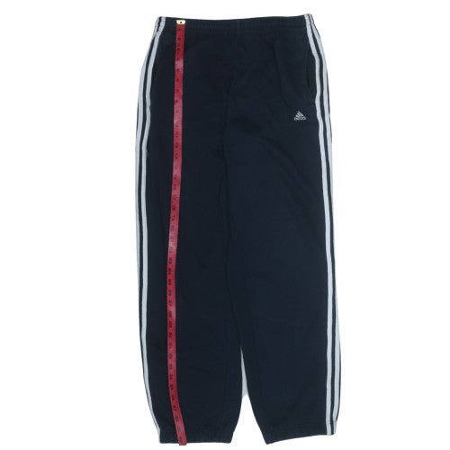 Adidas Men's Black Regular Fit Fleece Sweatpants L