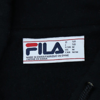 FILA Men's Black M Pullover 1/4 Zip Hoodie Sweatshirt