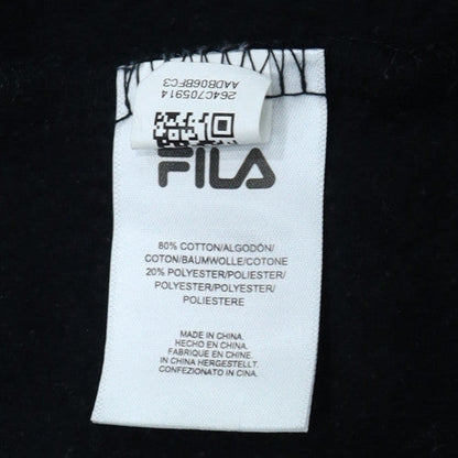 FILA Men's Black M Pullover 1/4 Zip Hoodie Sweatshirt