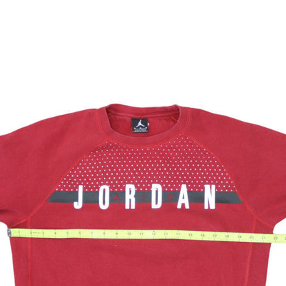 Jordan Men's Red Crew Neck Sweatshirt M Pullover Sports Style