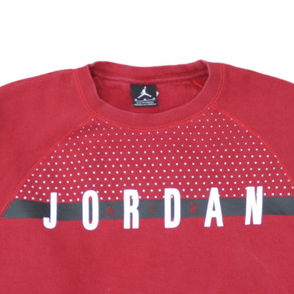 Jordan Men's Red Crew Neck Sweatshirt M Pullover Sports Style