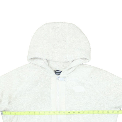 The North Face Womens White XL Fleece Hooded Zip Jacket