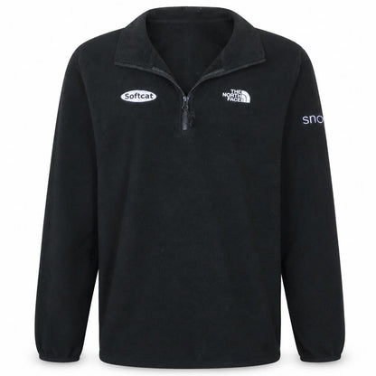 The North Face Men's Black Fleece 1/4 Zip Pullover Sweatshirt M