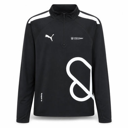 Puma Men’s Black 1/4 Zip Sports Sweatshirt M Regular Fit