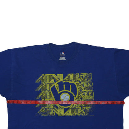 Genuine Merchandise Men's Blue Milwaukee Brewers 2XL Graphic T-Shirt
