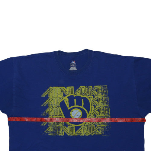 Genuine Merchandise Men's Blue Milwaukee Brewers 2XL Graphic T-Shirt