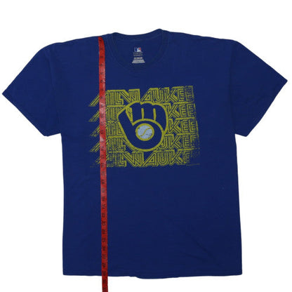 Genuine Merchandise Men's Blue Milwaukee Brewers 2XL Graphic T-Shirt
