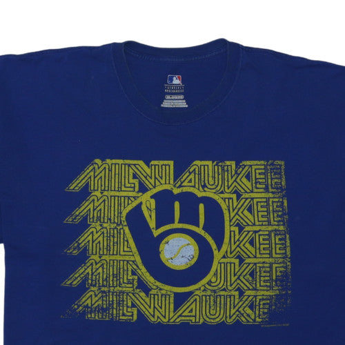 Genuine Merchandise Men's Blue Milwaukee Brewers 2XL Graphic T-Shirt