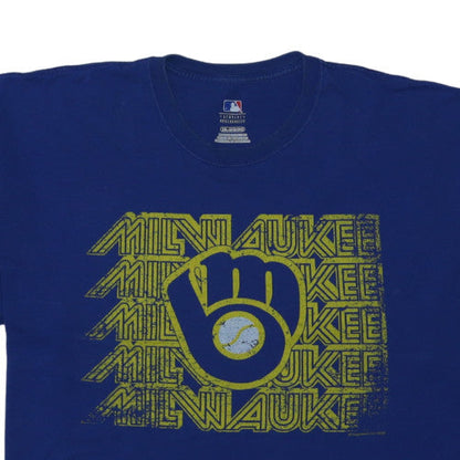 Genuine Merchandise Men's Blue Milwaukee Brewers 2XL Graphic T-Shirt