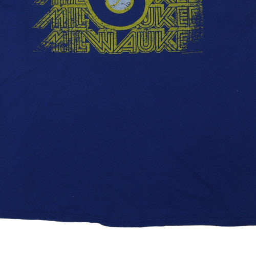Genuine Merchandise Men's Blue Milwaukee Brewers 2XL Graphic T-Shirt