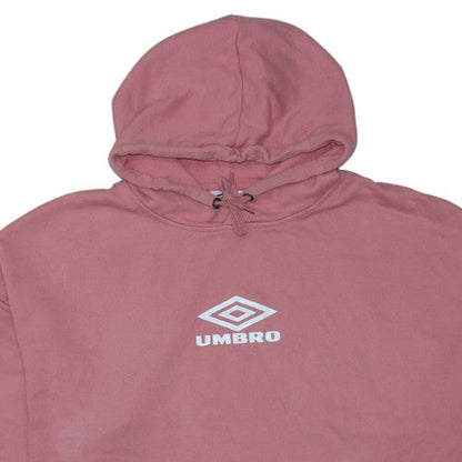 Umbro Mens Pink XL Pullover Hoodie Sweatshirt With Logo
