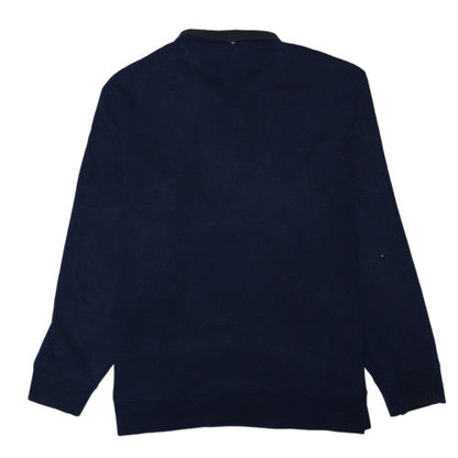 Polo Ralph Lauren Men's Blue XL 1/4 Zip Collared Sweatshirt