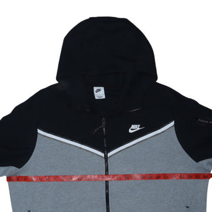 Nike Men's Grey XL Full Zip Hooded Sports Fleece Hoodie