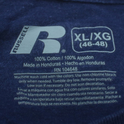 Russell Men's Blue XL University Graphic Short Sleeve T-Shirt
