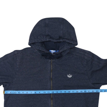 Adidas Men’s Blue Full Zip Hoodie L Regular Fit Jersey