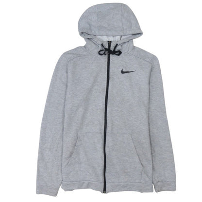 Nike Men's Grey Full Zip Dri-FIT Hoodie Sweatshirt Size L