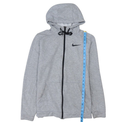 Nike Men's Grey Full Zip Dri-FIT Hoodie Sweatshirt Size L