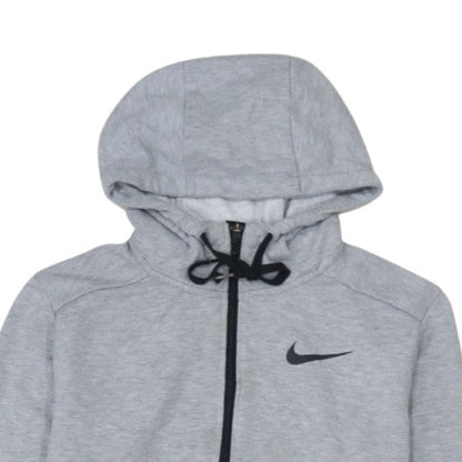 Nike Men's Grey Full Zip Dri-FIT Hoodie Sweatshirt Size L