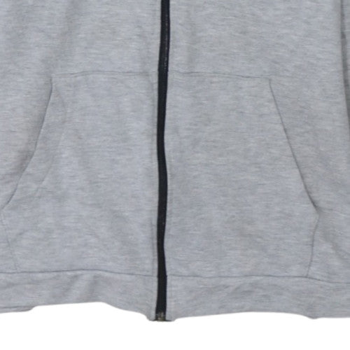 Nike Men's Grey Full Zip Dri-FIT Hoodie Sweatshirt Size L