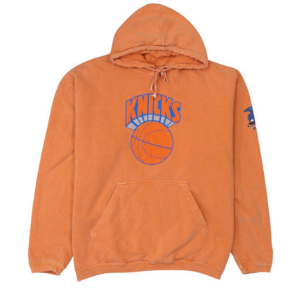 NBA Store Men's Orange Pullover Hoodie M Fleece Graphic Print Sweatshirt