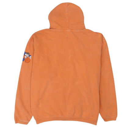 NBA Store Men's Orange Pullover Hoodie M Fleece Graphic Print Sweatshirt