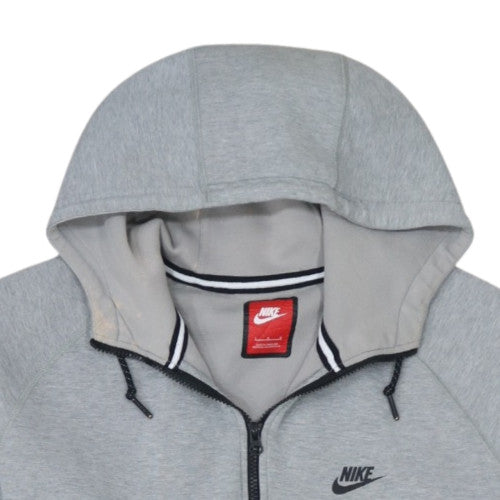 Nike Men's Grey Full Zip Hoodie L Regular Fit Sportswear