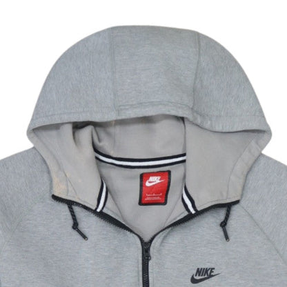 Nike Men's Grey Full Zip Hoodie L Regular Fit Sportswear