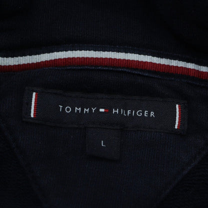 Tommy Hilfiger Men's Blue Pullover Hoodie L Embroidered Logo