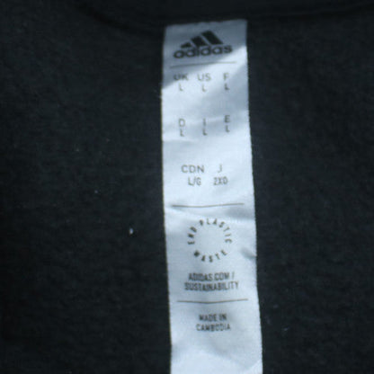 Adidas Mens Black Pullover Hoodie Size L Fleece Sportswear
