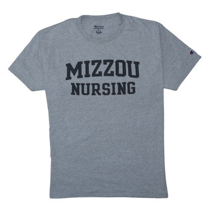 Champion Men's Grey XL Mizzou Nursing Graphic T-Shirt