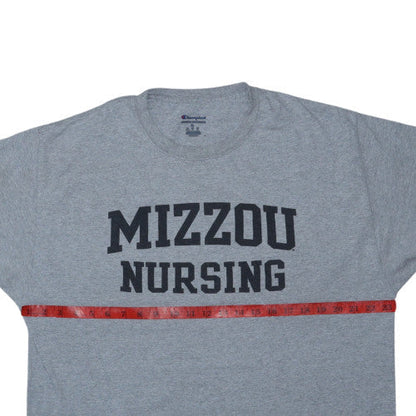 Champion Men's Grey XL Mizzou Nursing Graphic T-Shirt