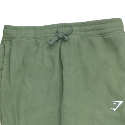 Gymshark Men's Green Jogger Trousers Regular Fit Fleece M