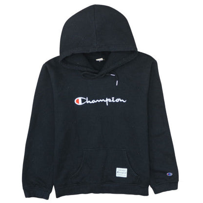 Champion Men's Black XL Pullover Hoodie Logo Embroidered Fleece