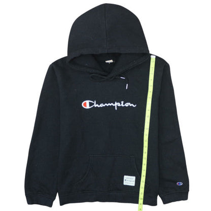 Champion Men's Black XL Pullover Hoodie Logo Embroidered Fleece