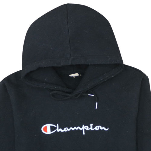 Champion Men's Black XL Pullover Hoodie Logo Embroidered Fleece