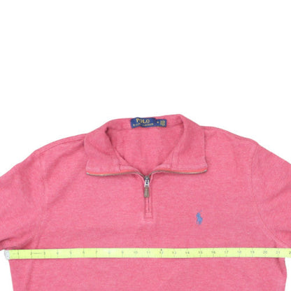 Polo Ralph Lauren Men's Pink 1/2 Zip Cotton Blend Sweatshirt M