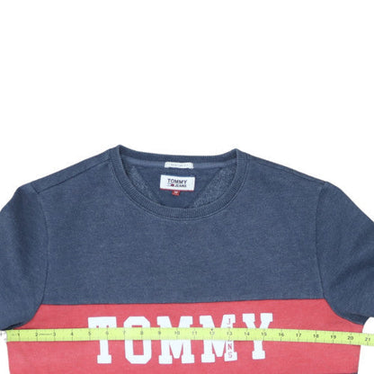Tommy Jeans Men's Blue Logo Pullover Sweatshirt Size M Regular Fit