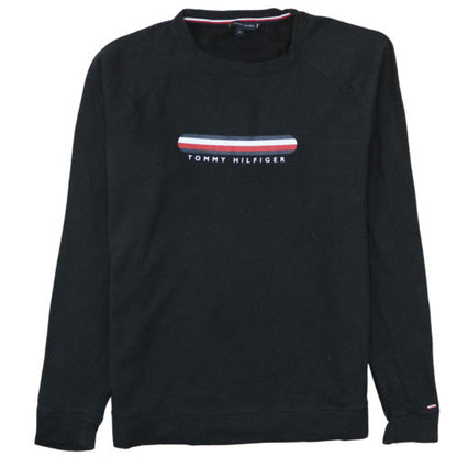 Tommy Hilfiger Men's Black Logo Crew Neck Sweatshirt Size M