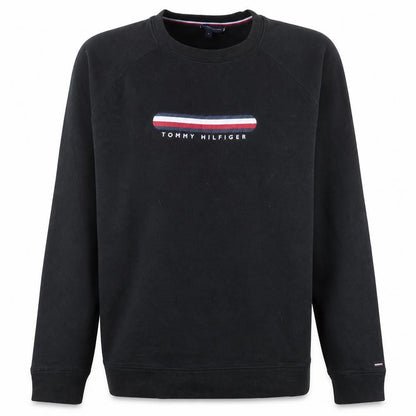 Tommy Hilfiger Men's Black Logo Crew Neck Sweatshirt Size M