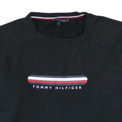 Tommy Hilfiger Men's Black Logo Crew Neck Sweatshirt Size M