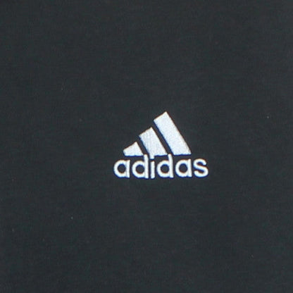 Adidas Men's Black XL Full Zip Hoodie with Logo Stripes